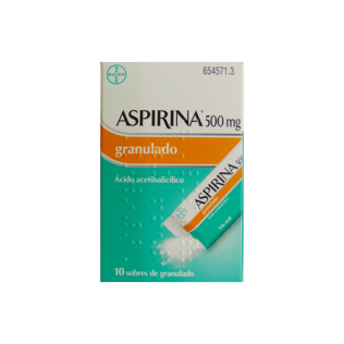 Aspirina 500 mg ,10 sobres granulado