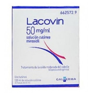 Lacovin 5mg/ml solución cutánea 2 frascos de 60 ml