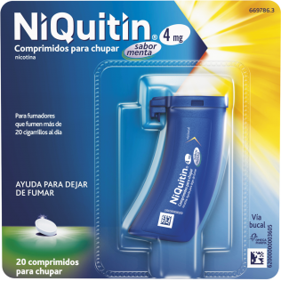 NIQUITIN 4 MG 20 COMPRIMIDOS PARA CHUPAR MENTA