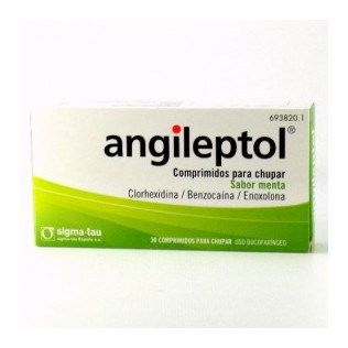 Recomendación nicotina Enjuague bucal Angileptol 30 Comprimidos Para Chupar Menta