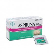 ASPIRINA 500 MG 10 COMPRIMIDOS MASTICABLES