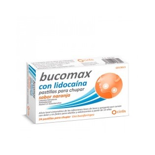 Bucomax Lidocaina 24 Pastillas Para Chupar Naranja