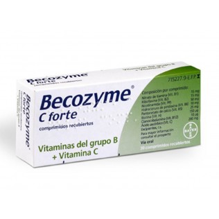 BECOZYME C FORTE 30 COMPRIMIDOS RECUBIERTOS