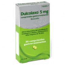 DULCOLAXO BISACODILO 5 MG 30 COMPRIMIDOS GASTRORRESISTENTES.