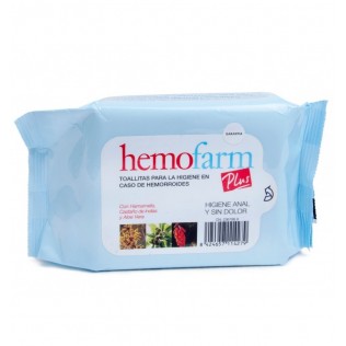 Hemofarm Plus Toallitas Higiene en Caso de Hemorroides, 60 unidades