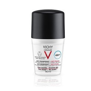 Vichy Desodorante Homme Antitranspirante Antimanchas Roll On, 50 ml