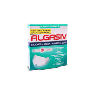 Algasiv Almohadillas Adhesivas Dentadura Superior, 18 uds