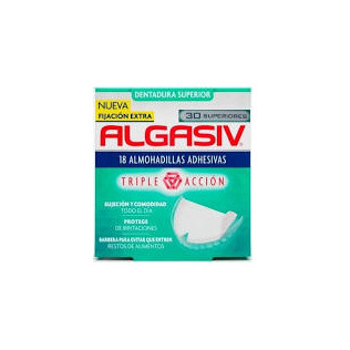 Algasiv Almohadillas Adhesivas Dentadura Superior, 30 unds