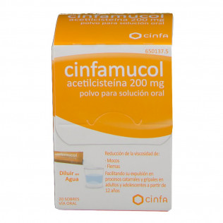 CINFAMUCOL ACETILCISTEINA 200 MG 20 SOBRES