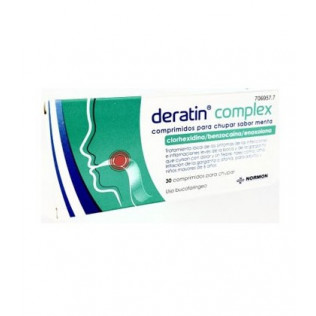 Deratin Complex 30 Comprimidos Para Chupar Menta