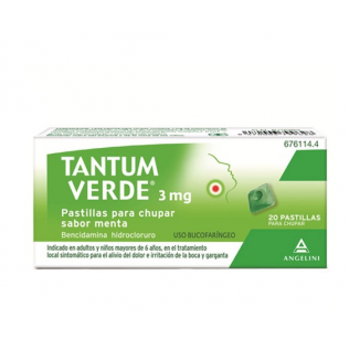 Tantum Verde 3 mg 20 Pastillas Para Chupar Menta