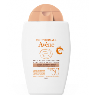 Avene Solar Fluido Mineral SPF50+ con Color, 40 ml