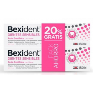 Bexident DUPLO Dientes Sensibles Uso Diario Pasta Dentífrica, 2x75ml