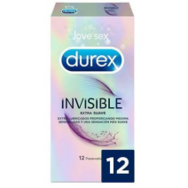 DUREX INVISIBLE EXTRA SUAVE EXTRA SENSITIVO PRESE 12 U