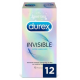 Durex Preservativos Invisible Extra Fino Extra Lubricado, 12Uds