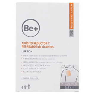 Be+ Aposito Reductor y Reparador de Cicatrices 5 X 8 cm, 5 u