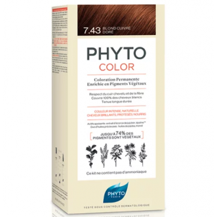 Phyto Color 7.43 Rubio Dorado Cobrizo