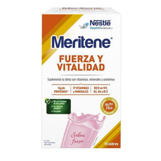 Meritene Fuerza y Vitalidad Fresa 15 Sobres 30gr