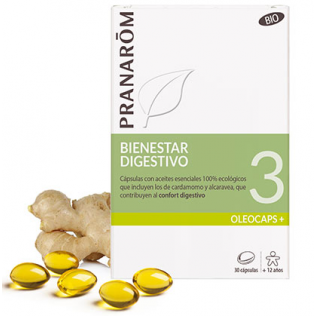 Pranarom Oleocaps 3 Digestión y Tracto Intestinal 30 cápsulas