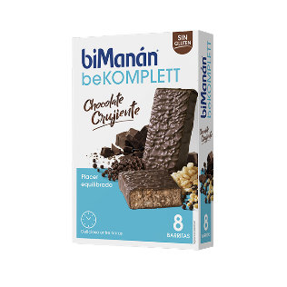 Bimanan Komplet Barritas Chocolate Crujientes Snack 280 g, 8 unidades