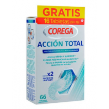 COREGA ACCION TOTAL LIMPIADOR LIMPIEZA PROTESIS DENTAL 66 TABLETAS