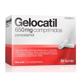 GELOCATIL 650 MG 12 COMPRIMIDOS (TIRAS)