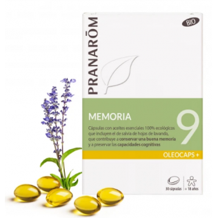 Pranarom Oleocaps 9 Memoria, 30 capsulas