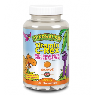 KAL Vitamin C-Rex, 100 Dinosaurios Masticables