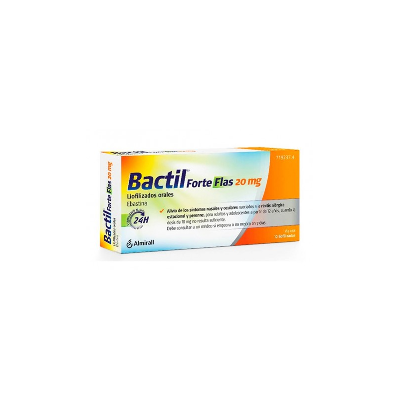 BACTIL FORTE FLAS 20 MG 10 LIOFILIZADOS ORALES