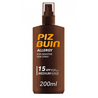 Piz Buin Allergy SPF15 Spray Corporal Piel Sensible al Sol, 200ml