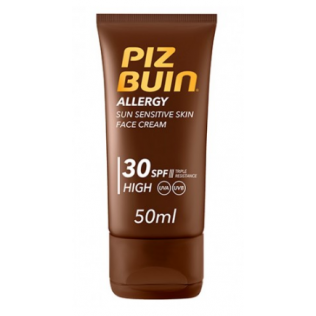 Piz Buin Allergy SPF30 Crema Facial Piel Sensible al Sol, 50ml