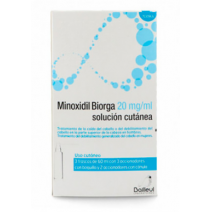 MINOXIDIL BIORGA 20 MG/ML SOLUCION CUTANEA 3 FRASCOS 60 ML