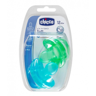 CHUPETE SILICONA CHICCO PHYSIO SOFT TODOGOMA 12+ M NIÑO 2 CHUPETES