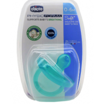 CHUPETE SILICONA CHICCO PHYSIO SOFT 0-6M AZUL