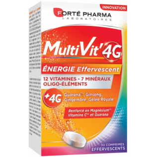 Multivit 4G Energy 2 Tubos 15 Comprimidos Efervescente