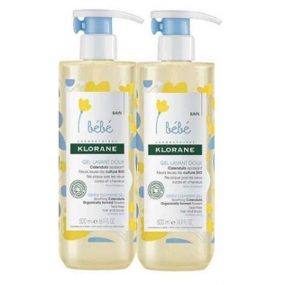 Klorane Bebé PACK Gel Limpiador Suave 2x500ml