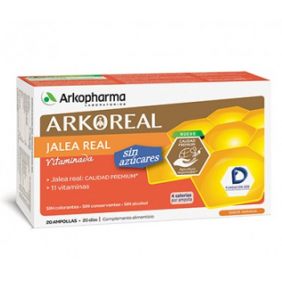 Arkoreal Jalea Real 1000mg Vitaminada Sin Azúcar 20 ampollas 15ml