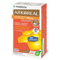 Arkoreal Jalea Real 1000mg Vitaminada Sin Azúcar 20 ampollas 15ml