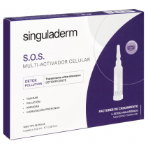 Singuladerm SOS Detox Pollution Tratamiento Detoxificante Celular Viales, 4Uds x10.5ml