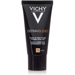 Vichy Dermablend [CORRECCIÓN 3D] Fondo de Maquillaje Corrector 16H Tono 25 NUDE, 30ml