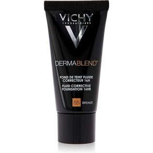Vichy Dermablend [CORRECCIÓN 3D] Fondo de Maquillaje Corrector 16H Tono 55 BRONCE, 30ml