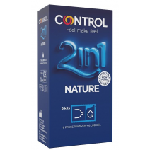Control 2in1 Nature Preservativos + Gel, 6 unidades