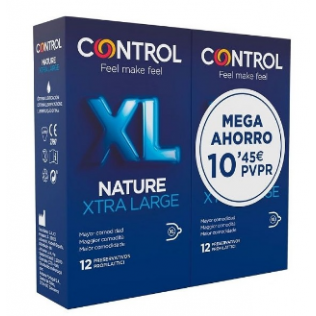 CONTROL DUPLO NATURE XL PRESERVATIVOS 2X12UDS