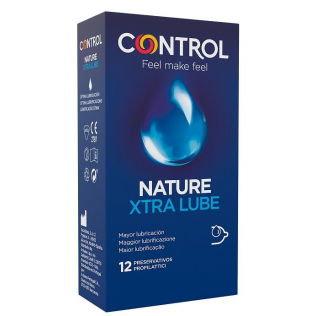 Control Adapta Nature Extra Lube Preservativos, 12Ud