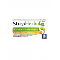 STREPHERBAL 16 PASTILLAS PARA CHUPAR SABOR PROPOLIS MELISA MIEL