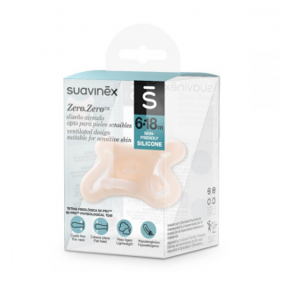 CHUPETE SILICONA FISIOLOGICO SUAVINEX SX PRO ZERO-ZERO 6 - 18 MESES 1 UNIDAD