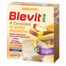 Blevit Plus Duplo 8 Cereales Bizcocho y Naranja 600g