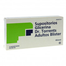 Dr Torrents Supositorios Glicerina Adultos 3.27 g 12 Supositorios (Blister)