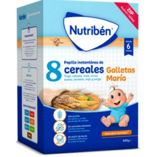 Nutriben 8 Cereales con Galletas Maria, 600g