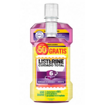 Listerine Cuidado Total Sabor Menta, 500ml + REGALO 250ml